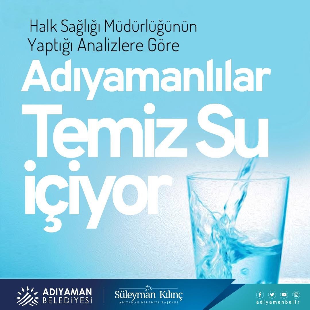 Adıyaman suyu temiz çıktı