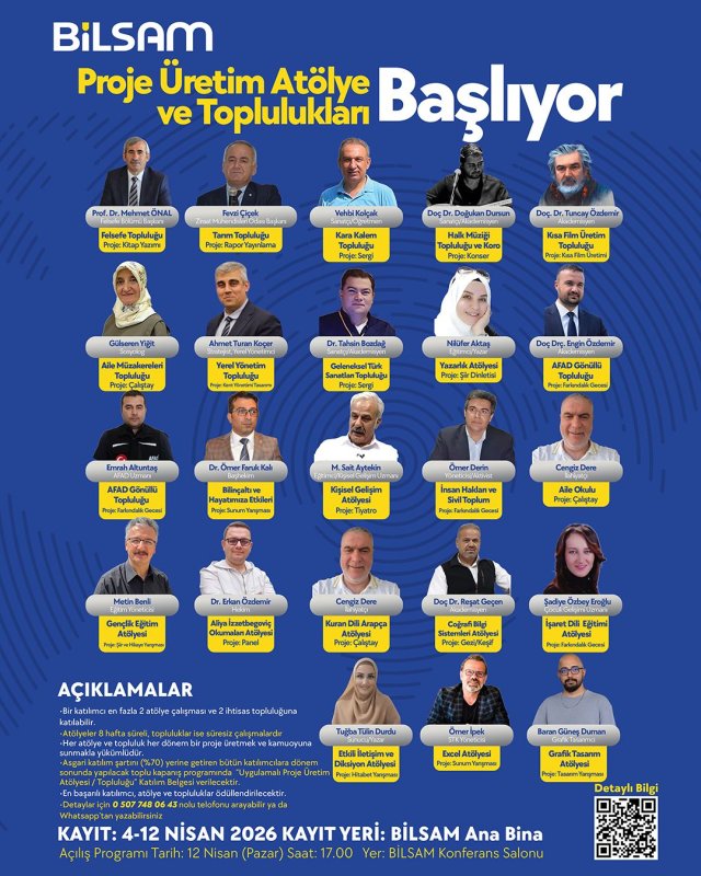 BİLSAM, 2026 Bahar Dönemi Proje Üretim Atölyelerini Başladı 