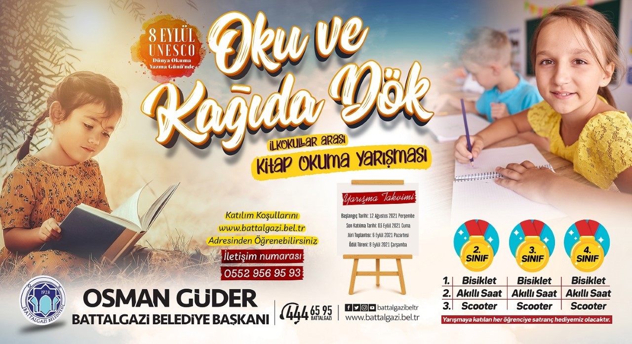 Battalgazi’de ödüllü kitap okuma yarışması