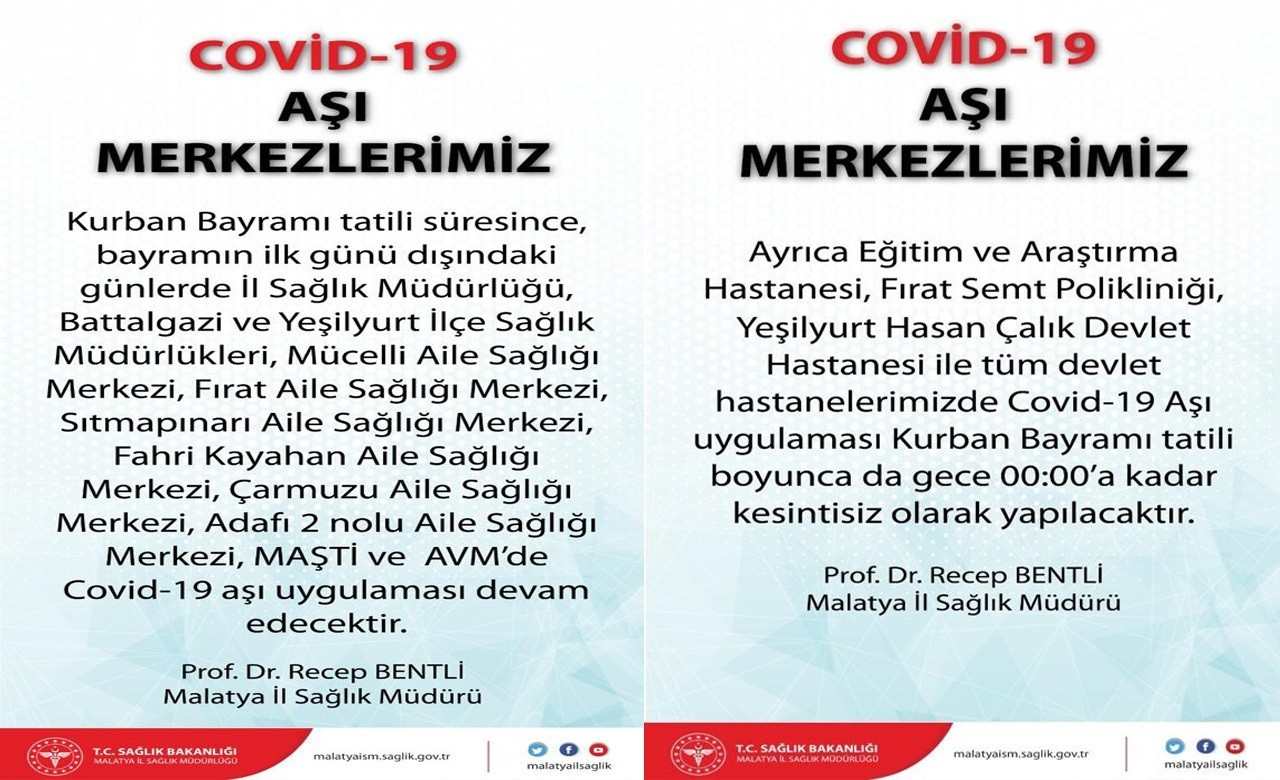 Bayramda da aşılama devam edecek