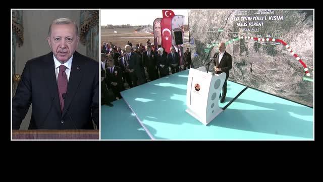 Cumhurbaşkanı Erdoğan, Malatya Çevre Yolu 1. Kısım Açılış Töreni'ne Canlı Bağlantıyla Katıldı