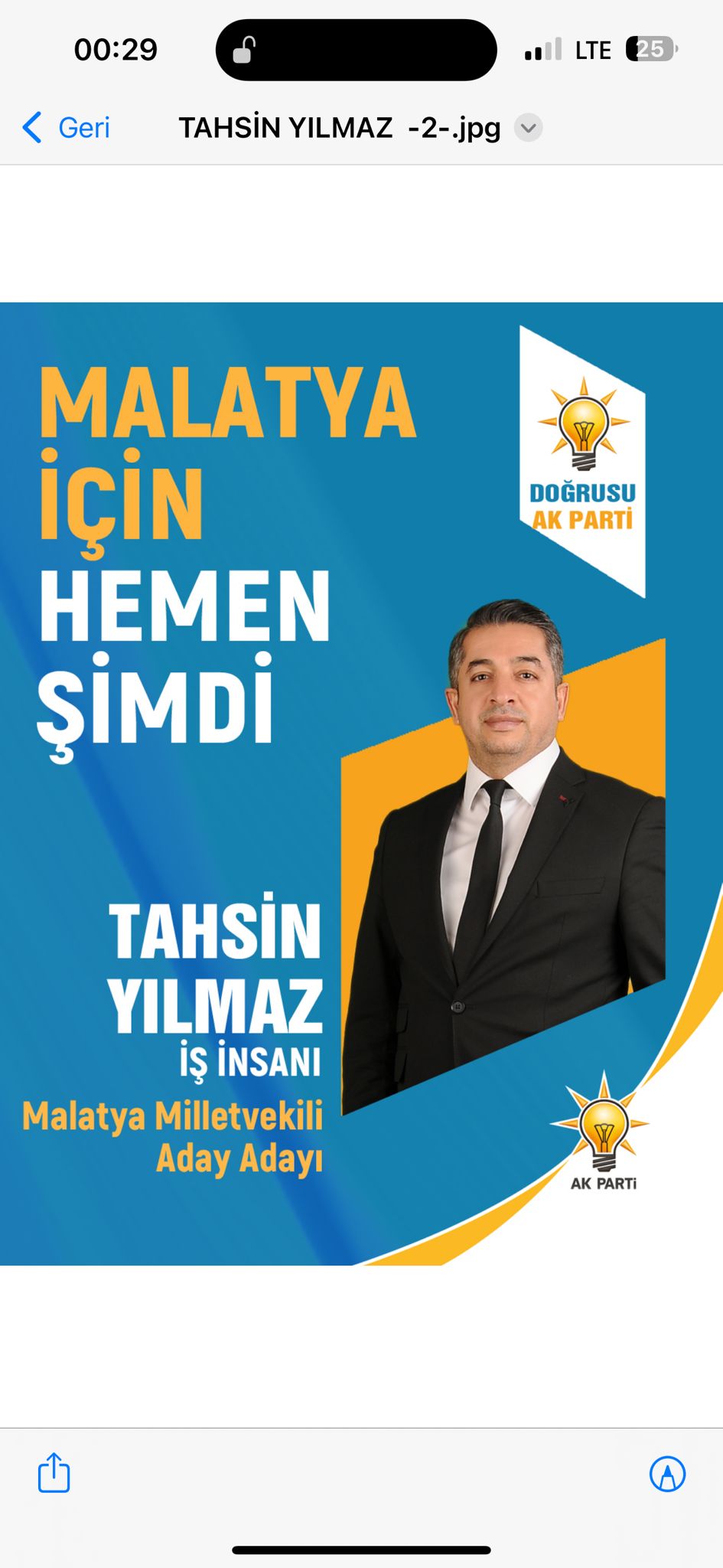İş İnsanı Yılmaz Ak Parti Malatya Milletvekili Aday Adayı Oldu