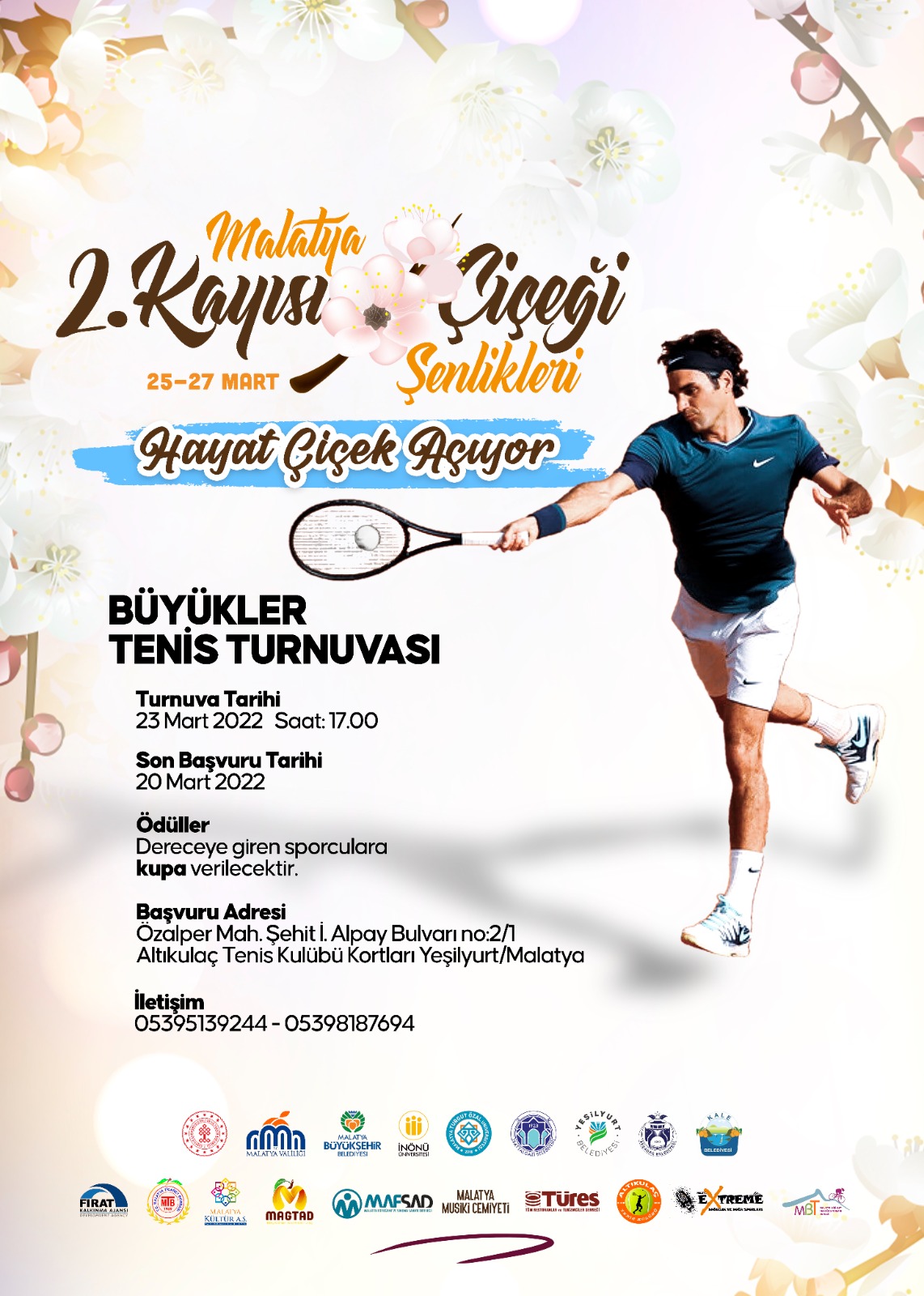 Kayısı Çiçeği Şenliklerinde Tenis Turnuvası Da Yer Alacak