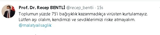 Malatya’nın yüzde 40’ı birinci doz aşısını henüz yaptırmadı