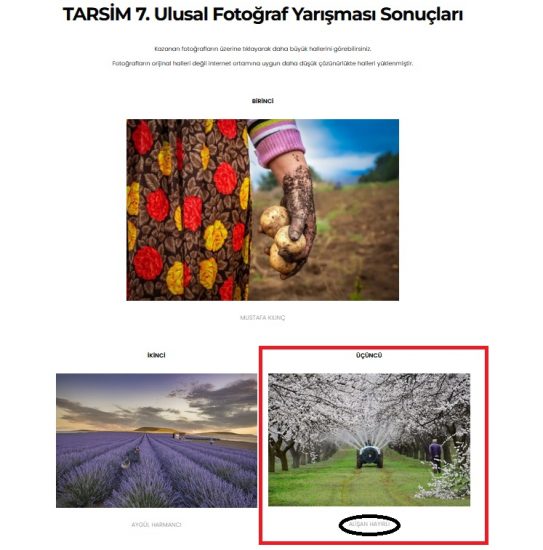 Malatyalı Fotoğrafçı TARSİM Fotoğraf Yarışmasında Üçüncü Oldu