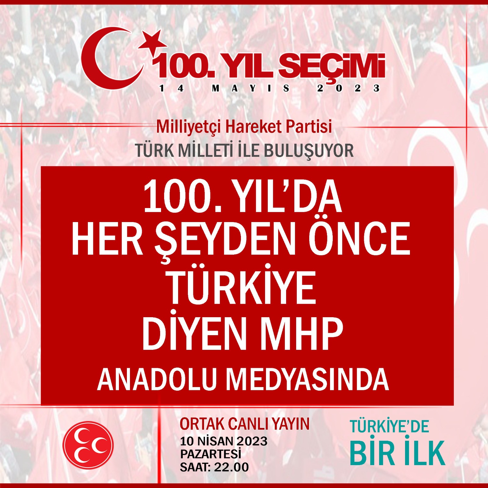MHP Anadolu Medyasından Seçim Sonuçlarını Türk Milleti İle Paylaşacak