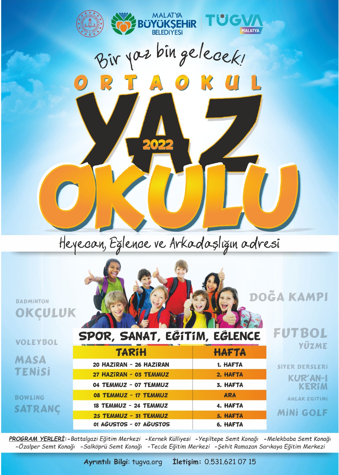 Ortaokul  Öğrencilerine Yönelik Yaz Okulu Programları Başlıyor