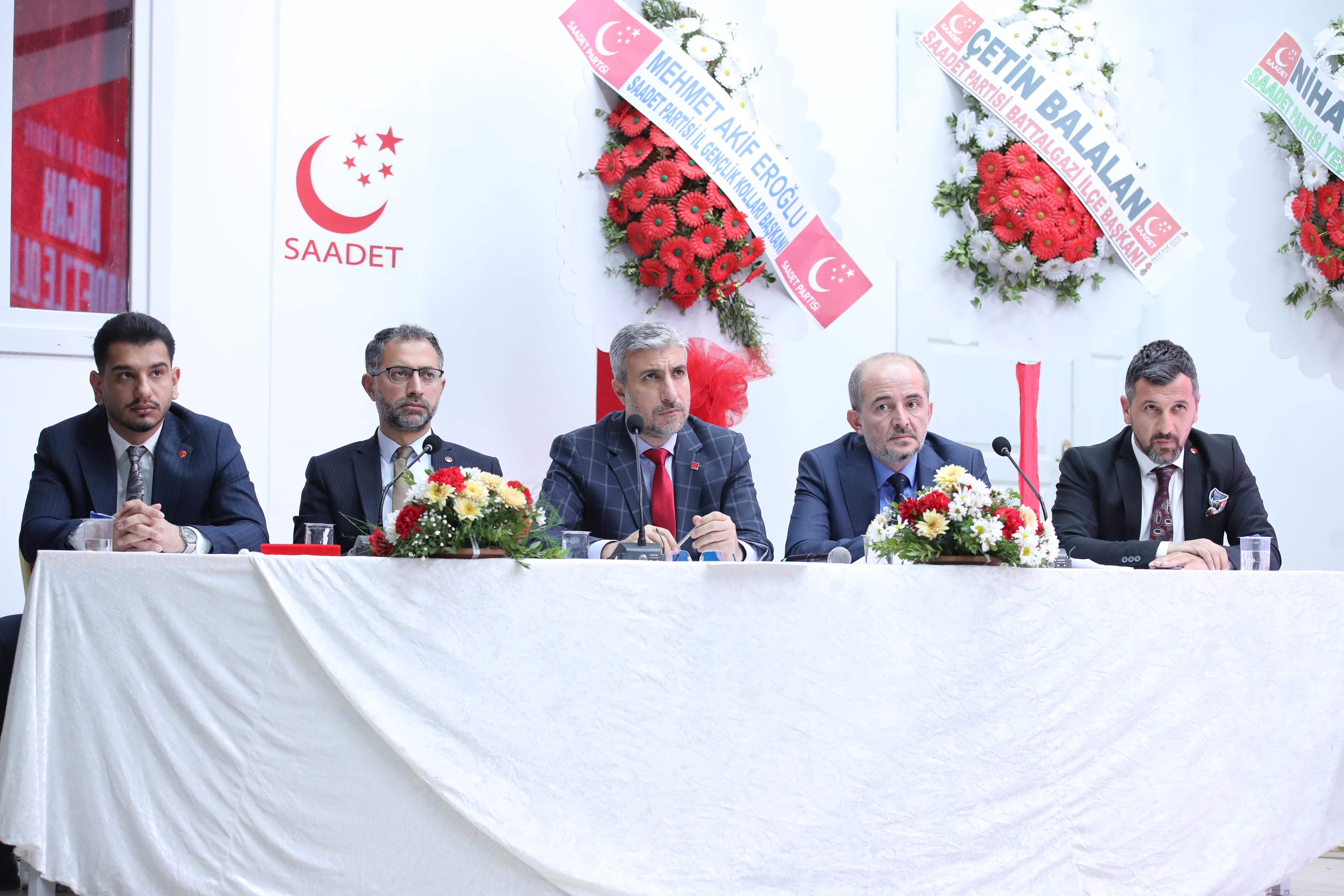 Saadet Partisi İl Başkanlığında Avukat Hamza Paşahan dönemi.