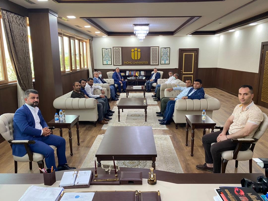 Türk İş'e Bağlı Sendikalardan İnönü Üniversitesi Rektörü Prof. Dr. Ahmet Kızılay'a Ziyaret