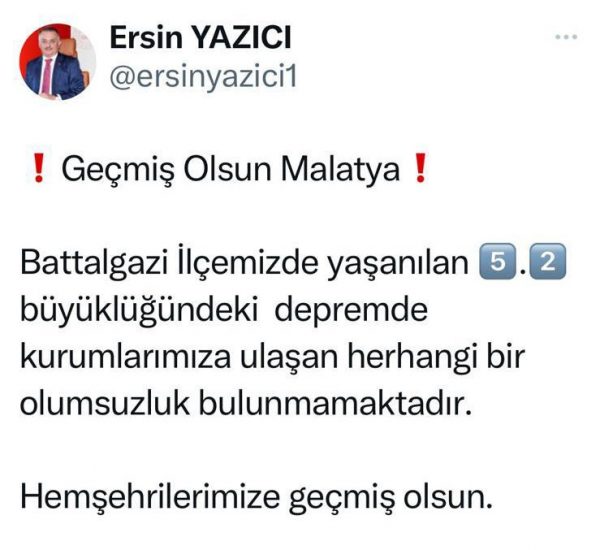 Vali Yazıcı, "Herhangi Bir Olumsuzluk Yok"