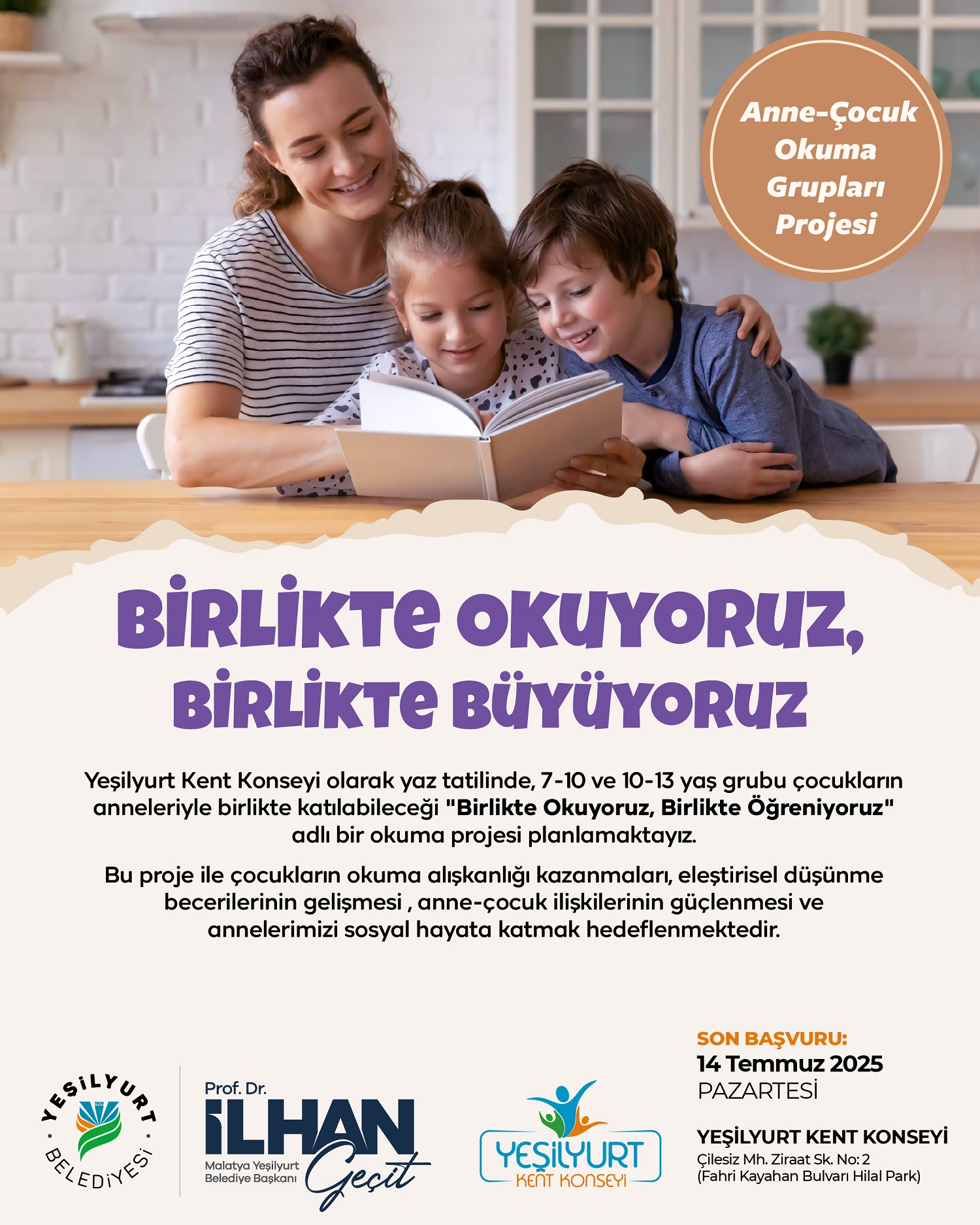 Yeşilyurt Kent Konseyi’nden ‘Anne-Çocuk Okuma Grupları’ Projesi