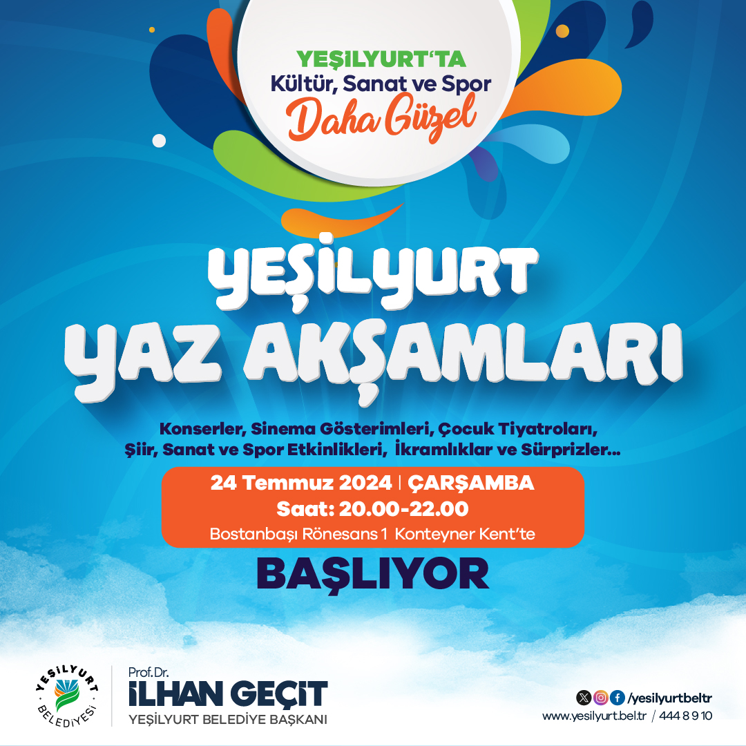 Yeşilyurt'ta Yaz Akşamları Programlarla Hareketleniyor