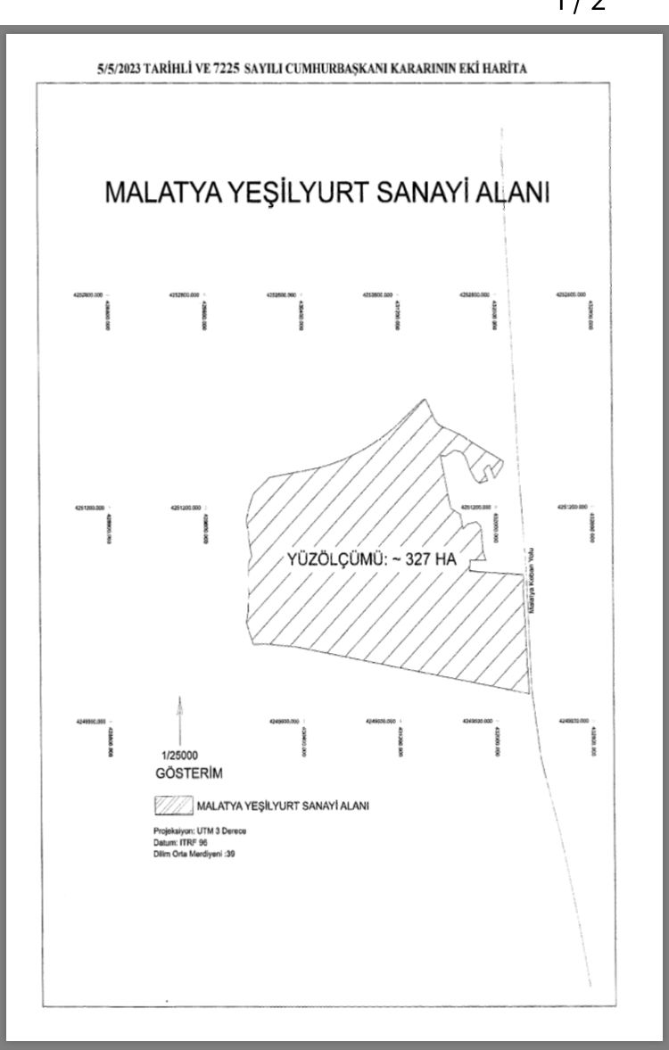 Yeşilyurt'ta Yeni Sanayi Sitesi Yapılacak