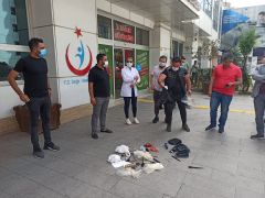 Sağlık Müdürlüğü önünde protesto yaptılar