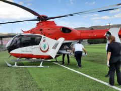 Ambulans helikopter yine hayat kurtardı