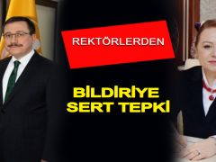 Rektörlerden bildiriye sert tepki