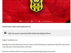 Yeni Malatyaspor’dan kombine açıklaması