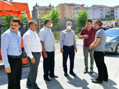 Çınar, Çavuşoğlu Mahallesindeki yol yenileme hizmetlerini inceledi