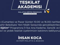 AK Parti Malatya’da “Teşkilât İçi Eğitim”