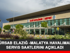 TÜRSAB, Elazığ -Malatya Havalimanı Servis Saatlerini Açıkladı