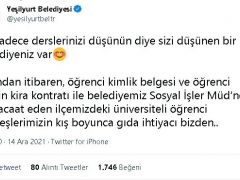 Yeşilyurt Belediyesinden üniversite öğrencilerine büyük jest