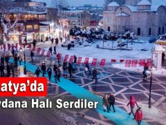 Malatya’da Meydana Halı Serdiler