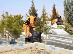 Battalgazi’de Mezarlıklara Ramazan Bakımı