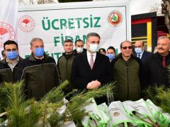 Vali Baruş Vatandaşlara Fidan Dağıttı