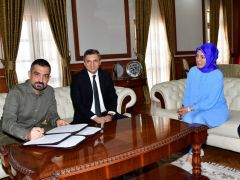 İş İnsanı Alp Utku Yiğitvar ile Okul Protokolü İmzalandı