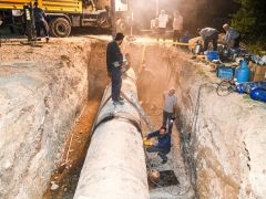 Yapraklı  Ana İsale Hattı  Vana Montajı Tamamlandı