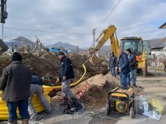 Başkan Cömertoğlu Doğalgaz Çalışmalarını İnceledi