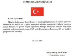 Hidayet ve Hanımınçiftliği Mahalleleri İçin Kentsel Dönüşüm Kararı