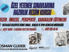 Battalgazi Belediyesinden Ücretsiz Resim Kursu
