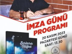 Şair Zeynal Kırnık 20 Kasım’da Şirseverlerle Buluşacak