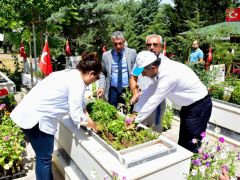 Şehitlerimizin Kabirleri Çiçeklerle Bezendi