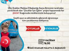 Ülkü Ocakları ” Çocuklar İçin Eğitim-Ocakta Büyüyorum” Projesini Tekrar Başlattı