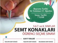 Semt Konakları Öğrenci Seçme Sınavı Kayıtları Başladı