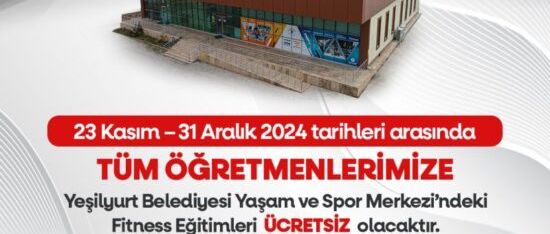 Yeşilyurt Belediyesi’nden Tüm Öğretmenlere Ücretsiz Fitness Eğitimi