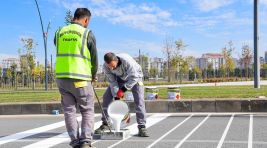 MALATYA’DA TRAFİK GÜVENLİĞİ İÇİN 920 BİN METRE YOL ÇİZGİ ÇALIŞMASI YAPILDI