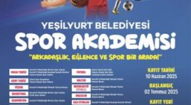 Yeşilyurt Belediyesinin ‘Ücretsiz’ Spor Akademisi Kayıtları Bu gün  Başlıyor!