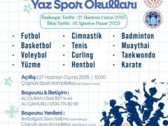 BATTALGAZİ’DE YAZ SPOR OKULLARI BAŞLIYOR