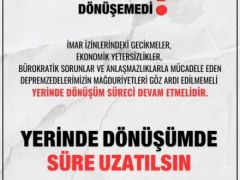 Sadıkoğlu: “Bu şehir 16 ay imar bekledi, yerinde dönüşüm süresi uzatılmalıdır”