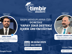 TİMBİR Akademi’den Ücretsiz Yapay Zekâ İçerik Üretim Eğitimi – Birlik Haber Ajansı
