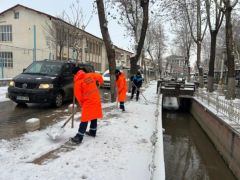 BATTALGAZİ’DE KARLA MÜCADELE ARALIKSIZ SÜRÜYOR