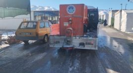 BATTALGAZİ’DE KARLA MÜCADELE ÇALIŞMALARI GECE BOYU SÜRDÜ