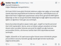 malatyada eğitime kar engeli