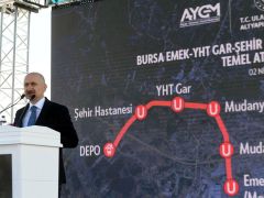 Ulaştırma Bakanı Bursa’da… Bursa Şehir Hastanesi metro hattının temeli atıldı