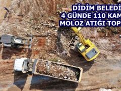 Aydın Didim’de 110 kamyon moloz atığı toplandı