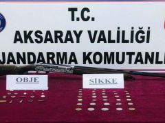 Aksaray Jandarma’dan tarihi eser kaçakçısına baskın