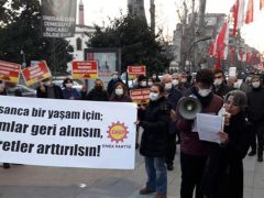 Kocaeli’de EMEP zamları protesto etti